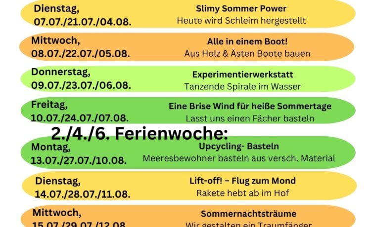 Sommerferien 2026