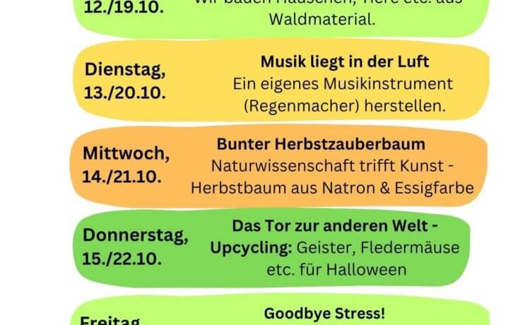 Herbstferien 2026